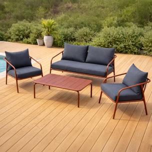 Salon de jardin 4 places terracotta EVORA