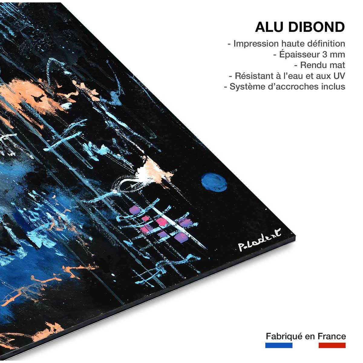 Tableau abstrait la nuit des étoiles Tableau alu Dibond