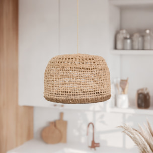 Abat-jour en feuille de palmier et posidonie ∅ 50cm - Biga