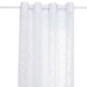 Voilage motif feuilles "Lazi" blanc 140x240cm