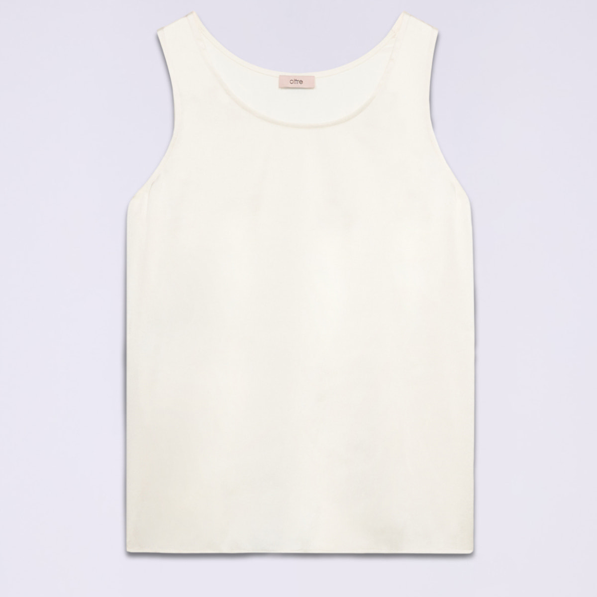 Oltre - Top bimaterial de color liso - Blanco