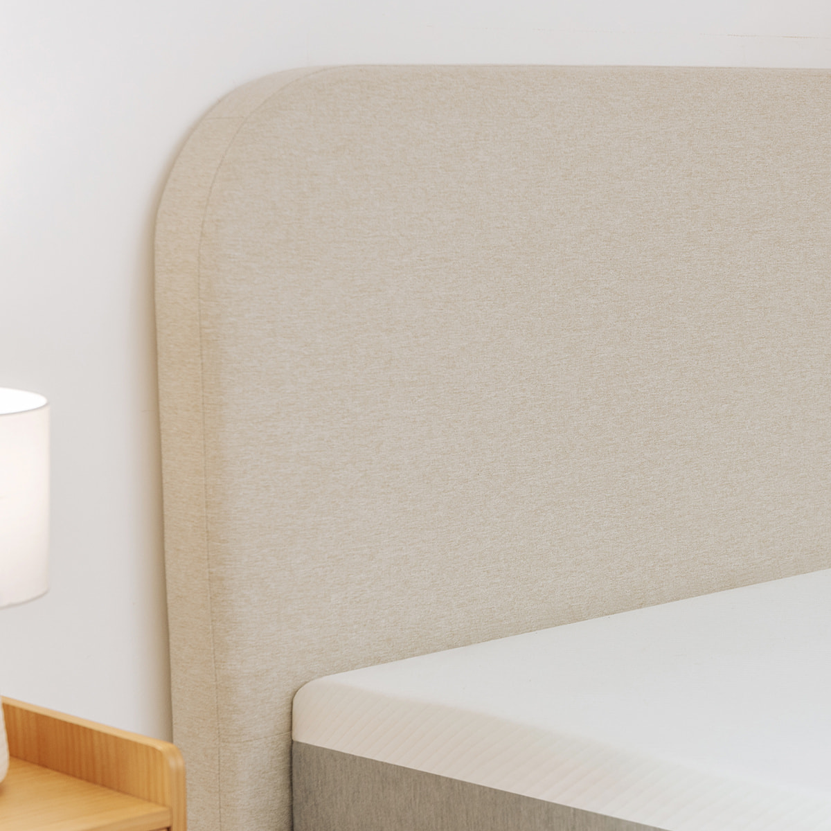 Lit coffre Nova tissu beige - Hypnia