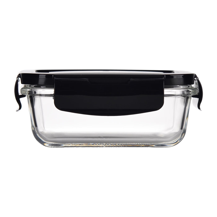 Recipiente Hermético en Borosilicato de 330ml con tapa negra Copper Bergner