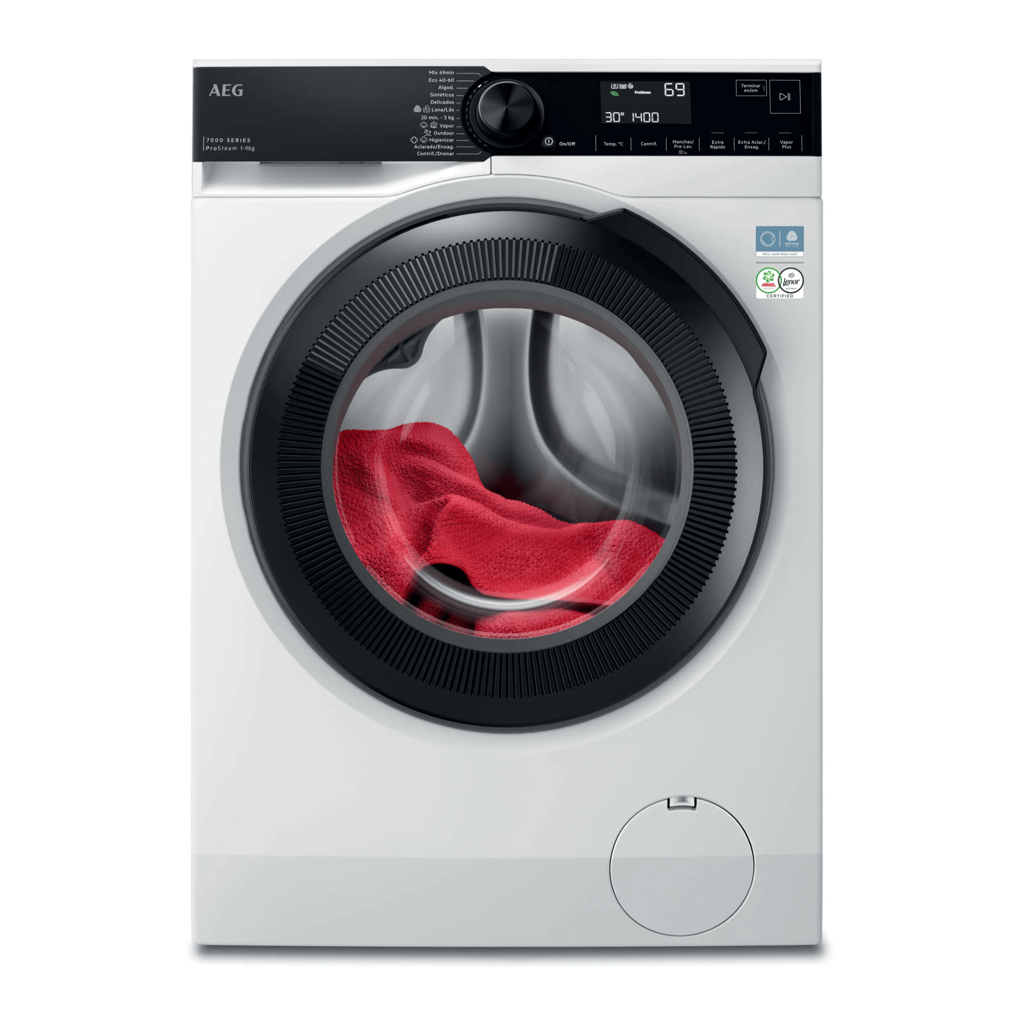AEG Lavadora de libre instalación Serie 7000 ProSteam® de 9.0 kg LFR7394N4B