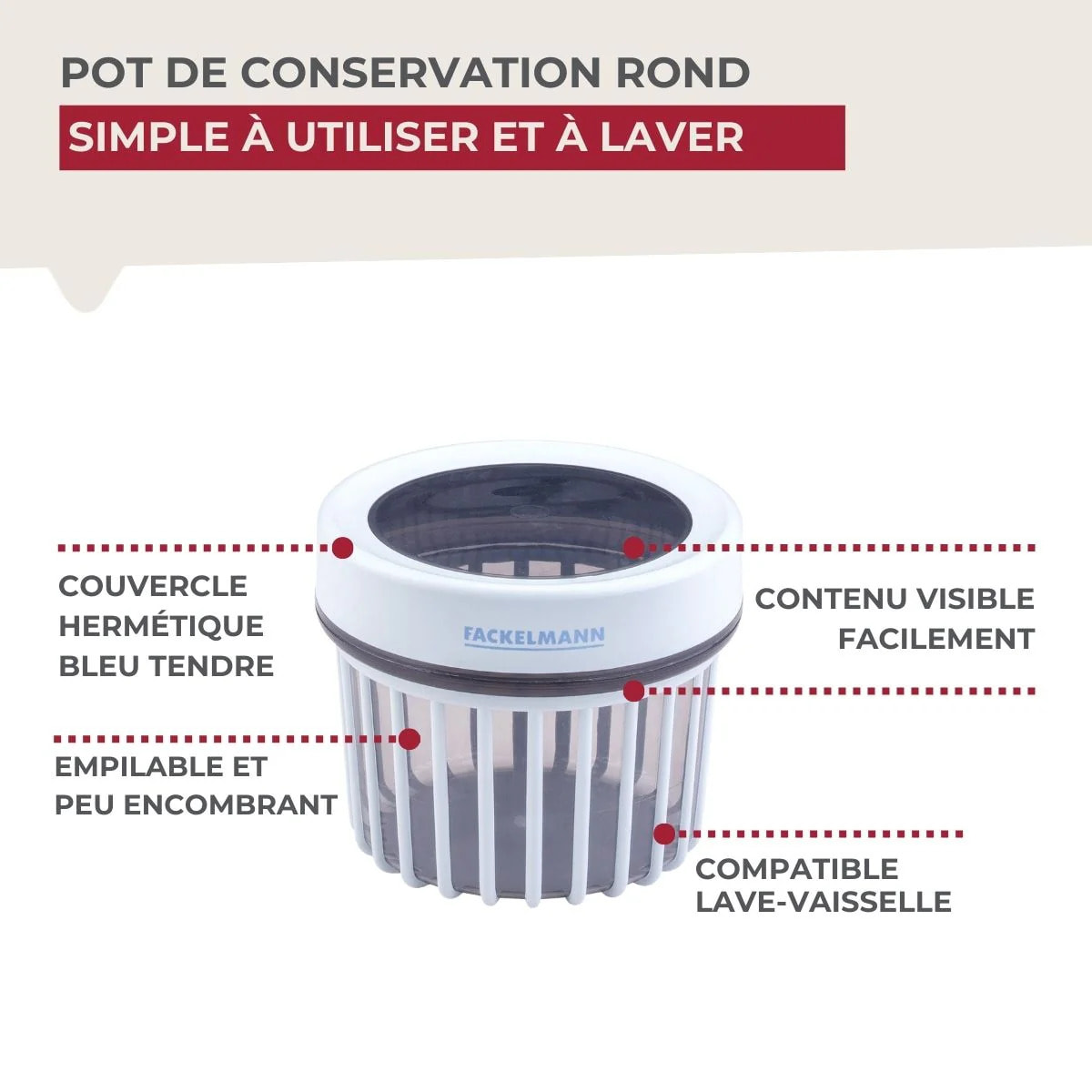 Boite à Provisions 0,5 Litre Fackelmann Storage