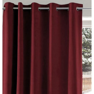 Rideau Polyester Isolant Bordeau