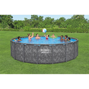 Bestway Piscine hors sol tubulaire ronde Bestway APX 365 549 x 132 cm gris sans accessoires