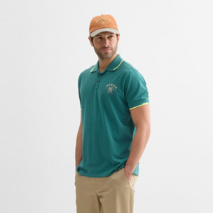 Polo MUNICH varsity lifestyle de algodón verde