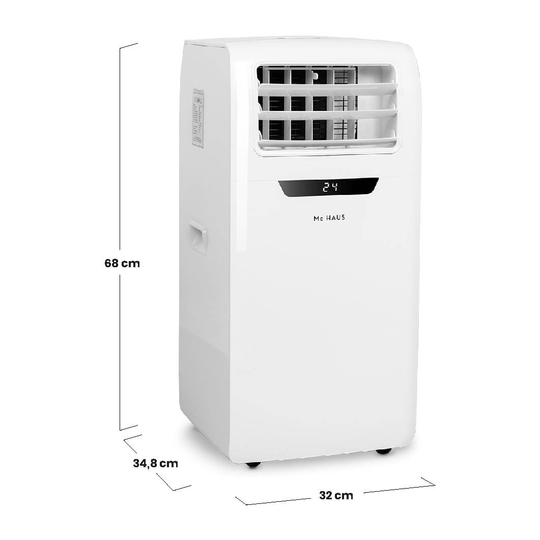 Aire acondicionado portátil frio/calor 9000BTU, Clase A, 2600W, 4 en 1