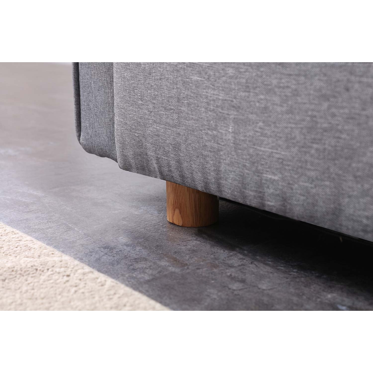 Canapé convertible 3 places en tissu gris VARBERG