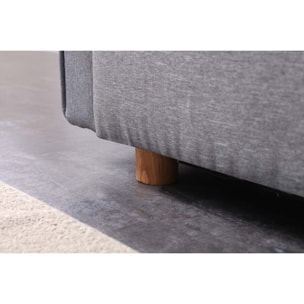 Canapé convertible 3 places en tissu gris VARBERG