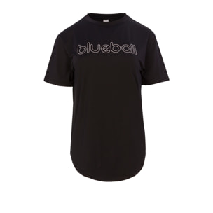 CAMISETA RUNNING PARA MUJER MANGA CORTA BLUEBALL EN NEGRO