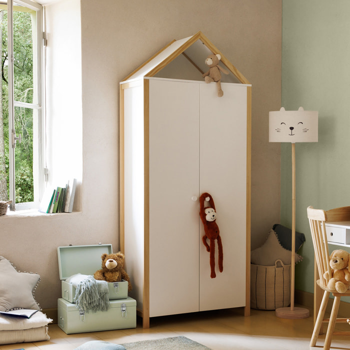 Armoire enfant "Kima" 86x204,5cm blanc