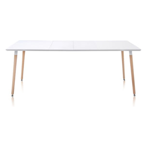 Mesa de comedor extensible Nordika Blanco - Madera de haya