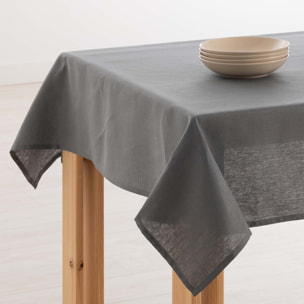 Nappe hydrofuge anti-taches en lin 100% Anthracite