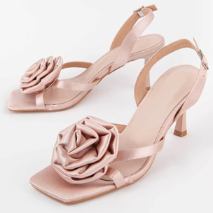 Sandalia De Tacón - Rosa - Altura: 6 Cm