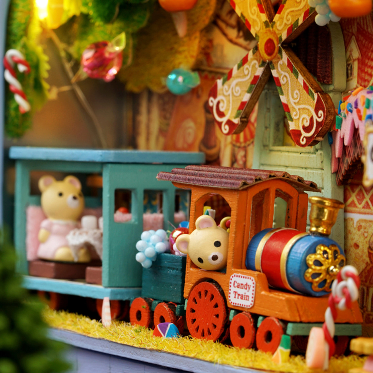 Aventura de caramelo. Maqueta 3D plegable, realista con gran detalle y luces led.