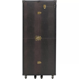 Malle-armoire Globetrotter croco Kare Design