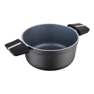 Cacerola 24x12cm alu fundido ind c/tapa bistro grey