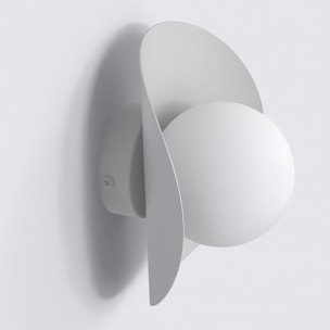 Lampada a parete Fiero in acciaio e vetro
