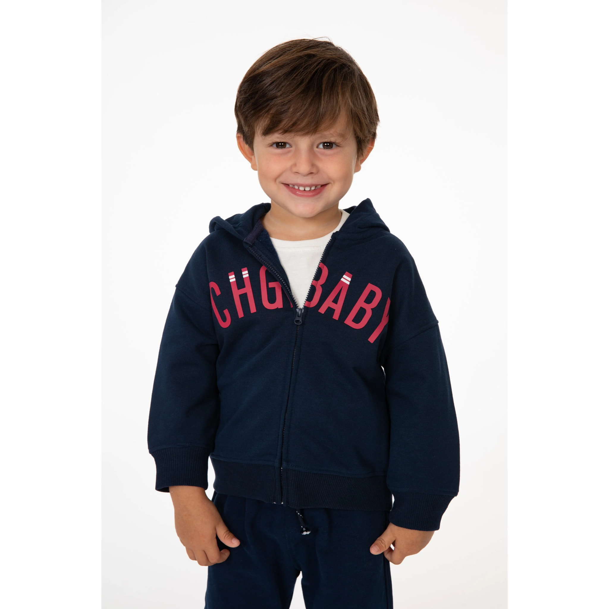 Felpa Con Cappuccio Baby Navy