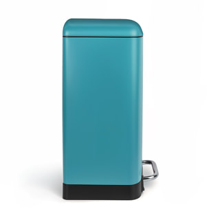 Cubo de Basura con Pedal 20L Les Collectors N°534 | Acero Inoxidable | Cubo Interior Extraíble | Cierre Silencioso | Turquesa