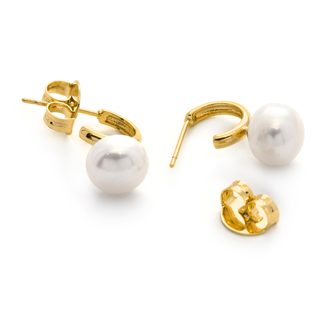 Pendientes Hew acabado oro amarillo 18k