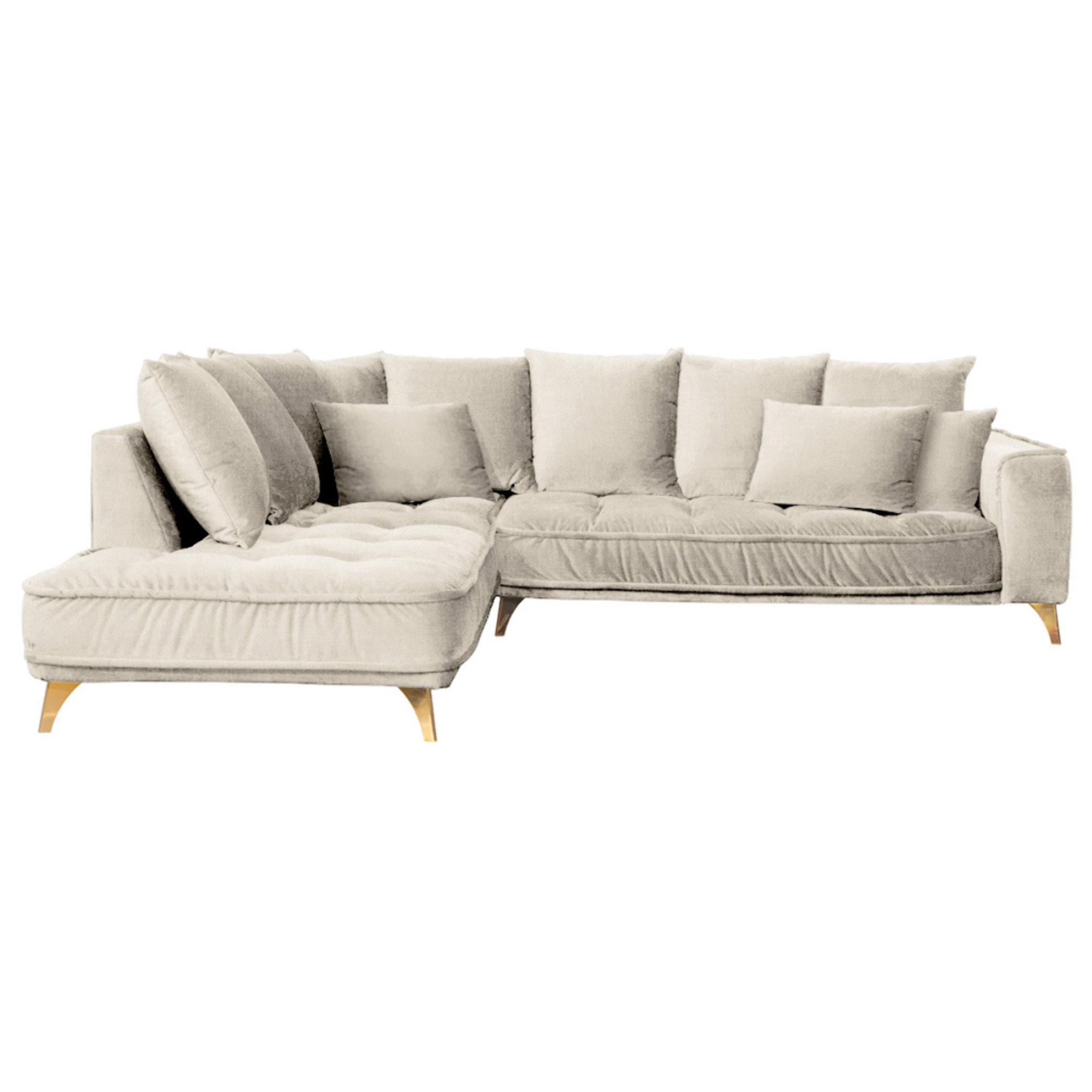 Canapé d'Angle Gauche Tissu Altamo, 4 Places, Housse Déhoussable, Style Scandinave