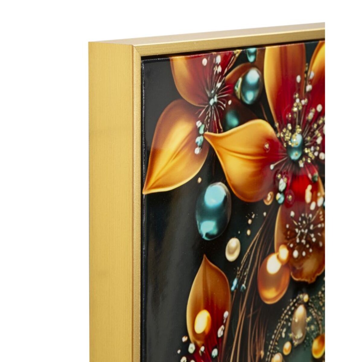 STAMPA DECORATA SU TELA LACCATA C/CORNICE BUTTERLY -A- CM 70X4X100