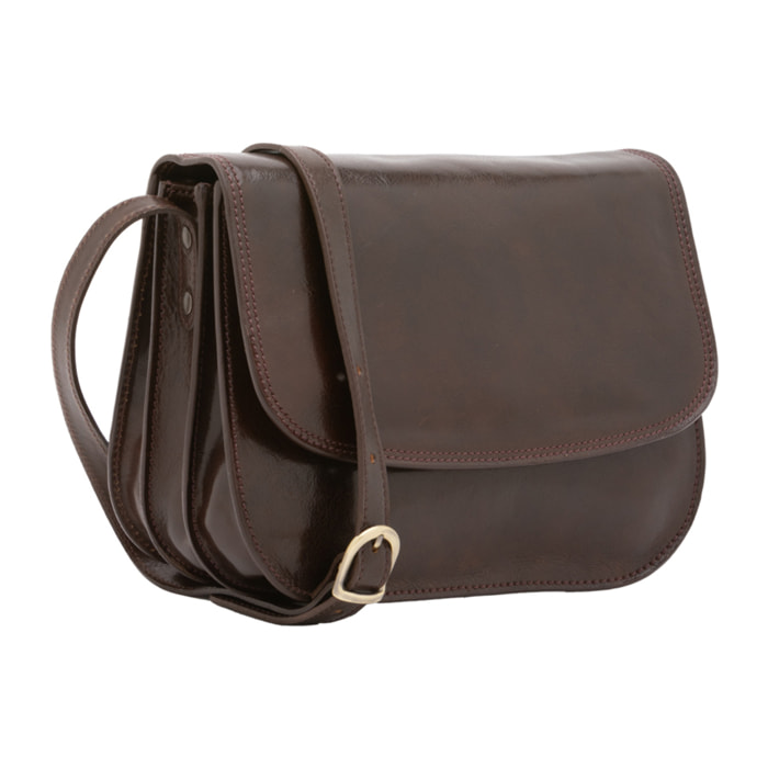 Borsa a tracolla  da donna In Vera pelle Made in Italy 27x20x12 cm