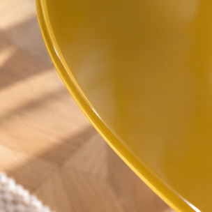 Table basse ronde en verre ocre  ELOA