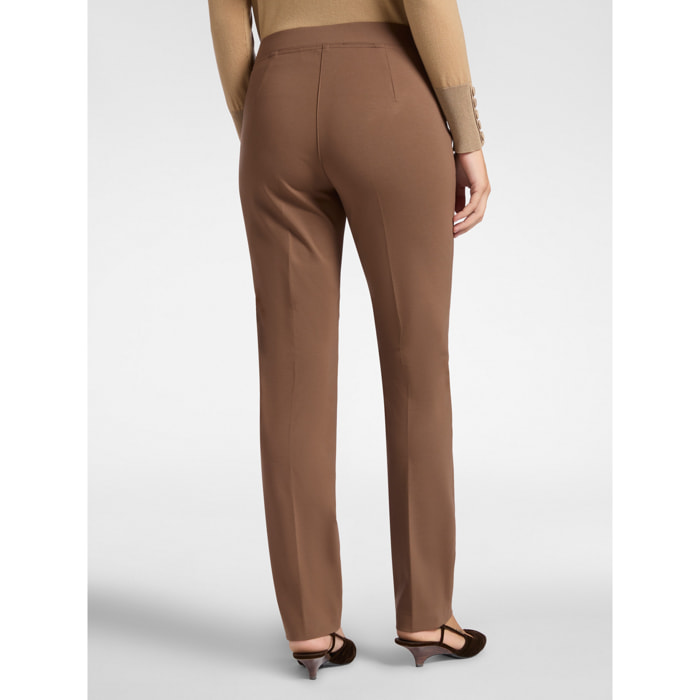 Elena Mirò - Pantaloni pull on in punto Milano - Marrone