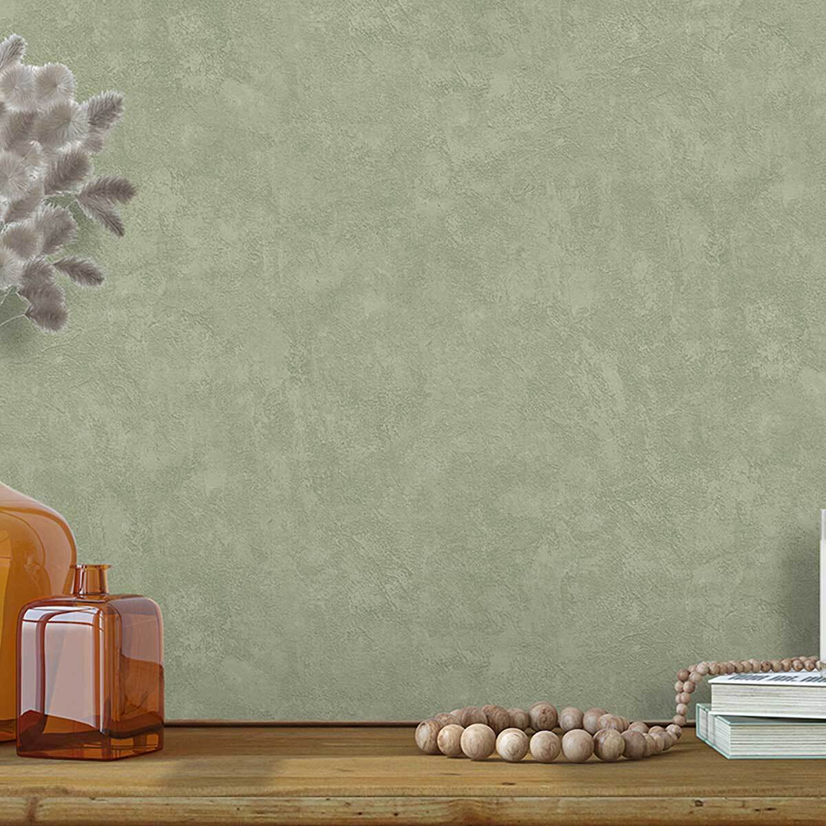 Papier peint texture minérale vert doux naturel