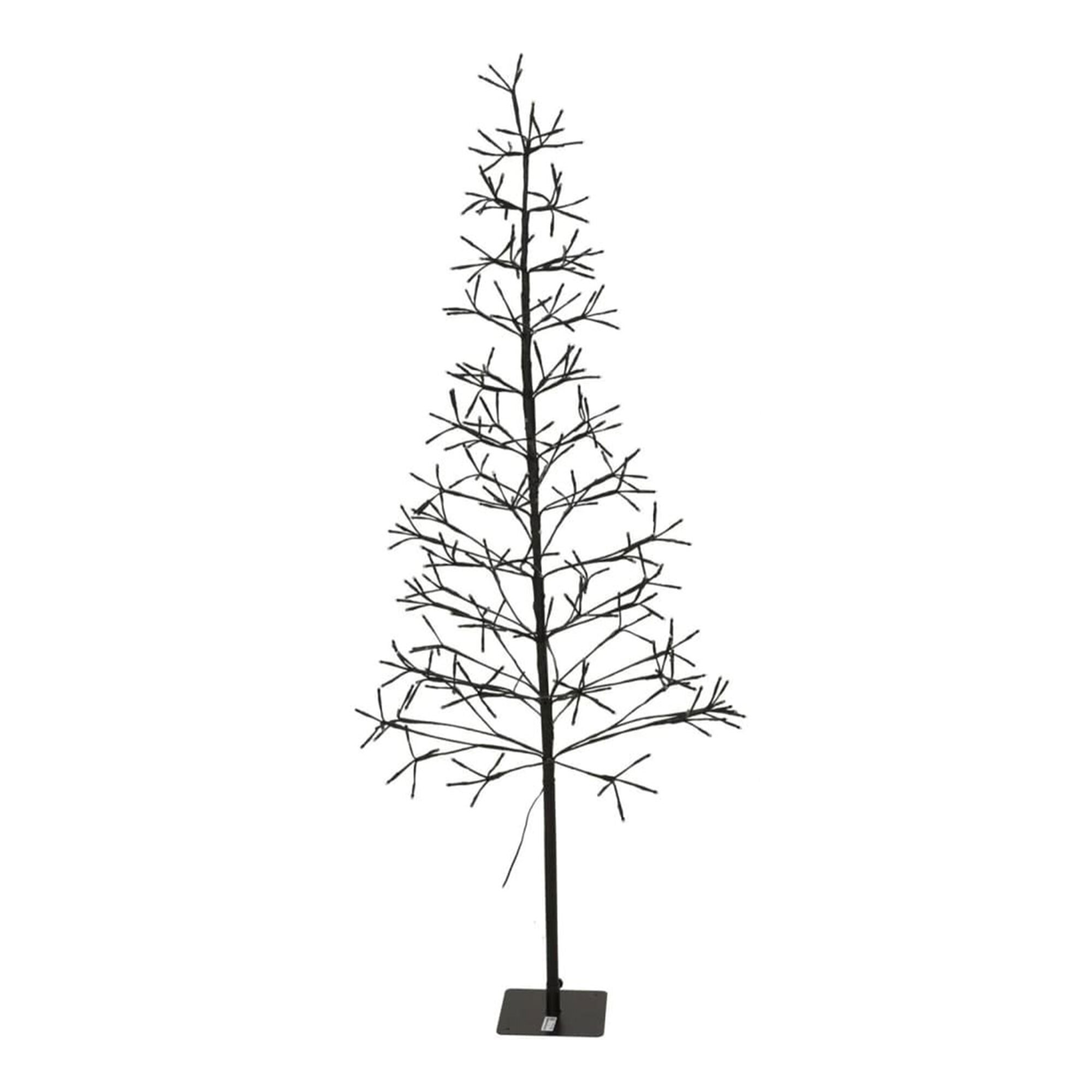 árbol de navidad en forma de a con 12 ramas con 280 luces led y una altura de 150cm