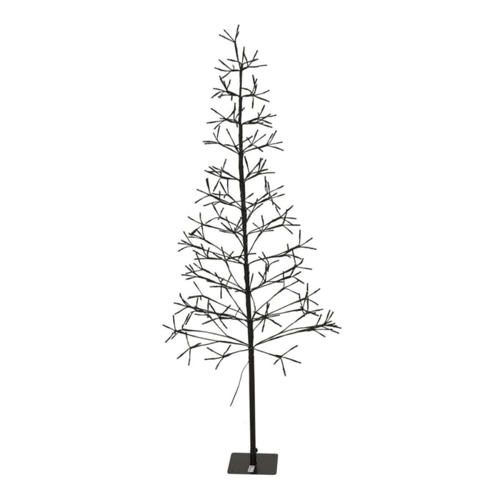 árbol de navidad en forma de a con 12 ramas con 280 luces led y una altura de 150cm