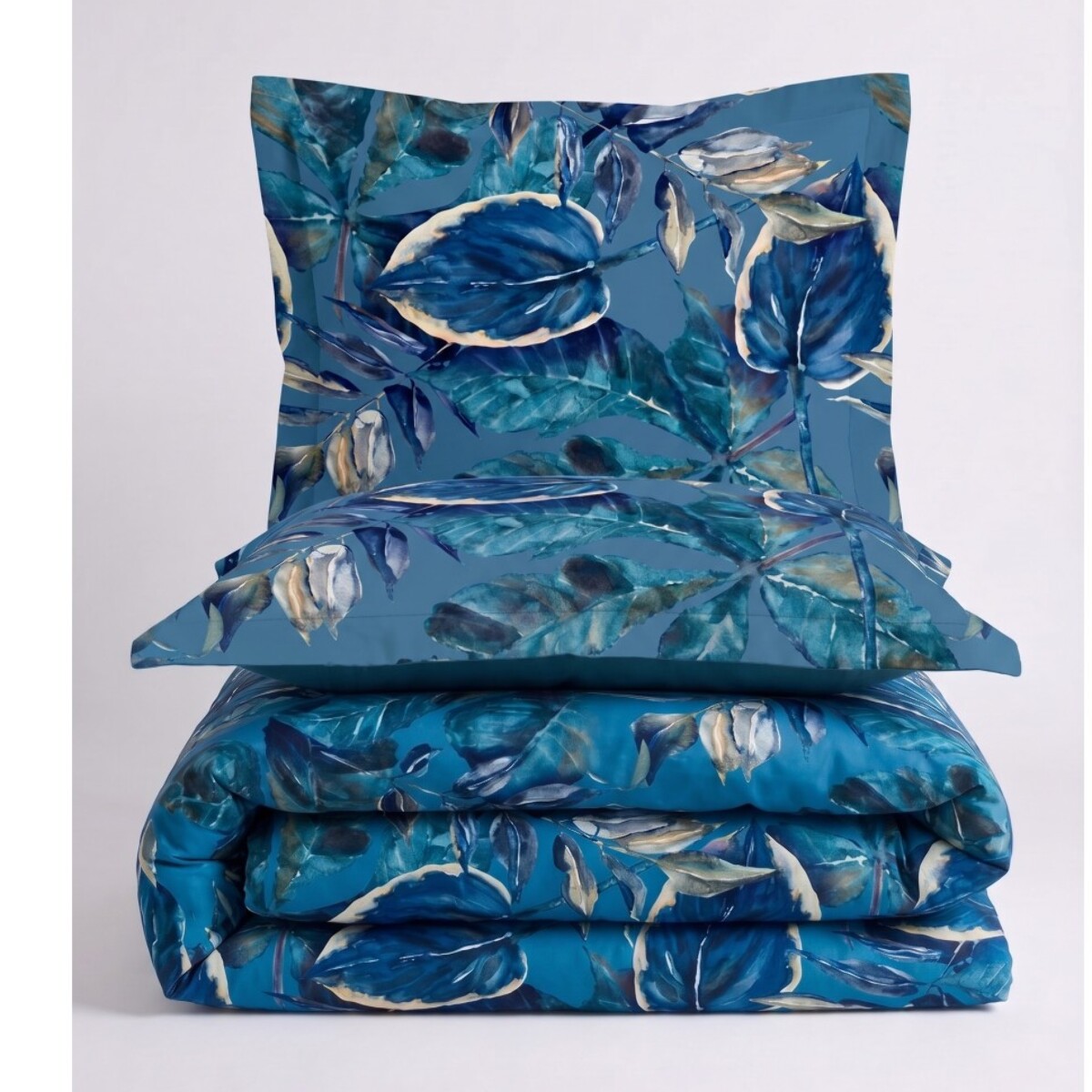 Parure housse de couette et taies oreiller 100% Satin de Coton imprimé