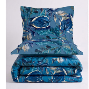 Parure housse de couette et taies oreiller 100% Satin de Coton imprimé