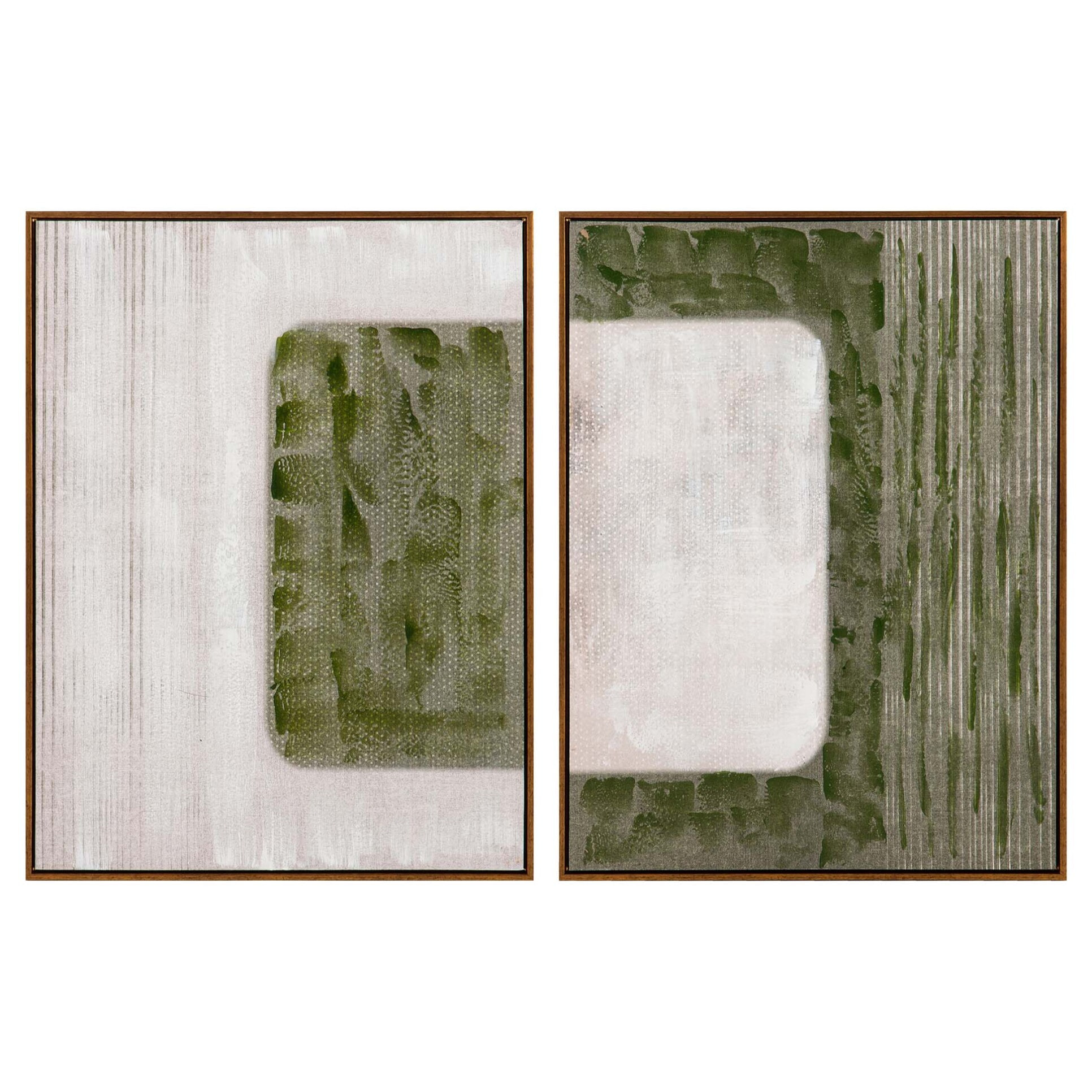 Set 2 Cuadros 80% Pintado A Mano 60x4x80 Cm