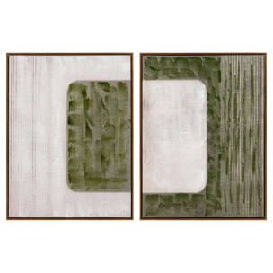 Set 2 Cuadros 80% Pintado A Mano 60x4x80 Cm