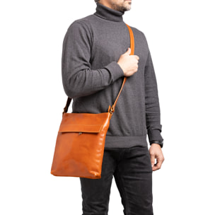 Borsa a tracolla  da uomo In Vera pelle Made in Italy 26x34x5 cm