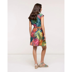Vestido Corto Multicolor - Lefiore