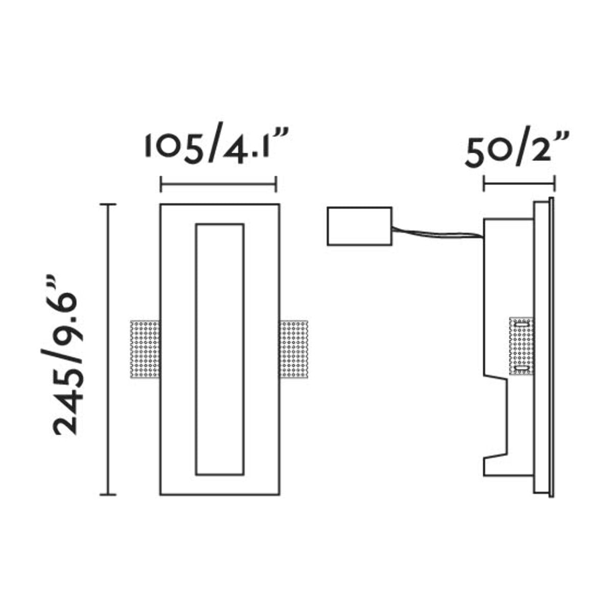 PLAS RCT Lampe encastrable blanc