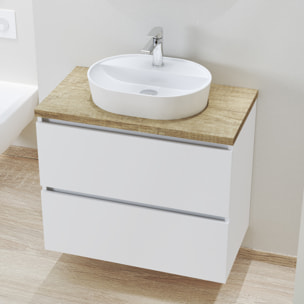 Conjunto mueble de baño NORDIK Alday, 80cm, Blanco Mate