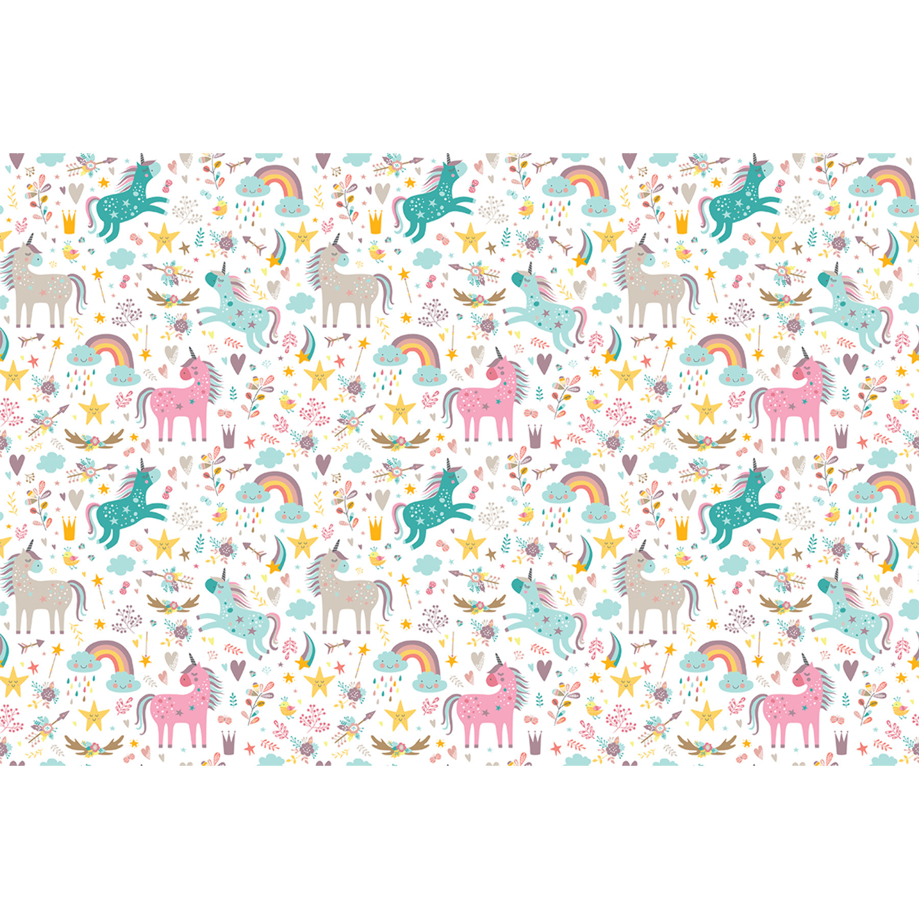 Sticker meuble pour enfant licornes enchantées 60 x 90 cm