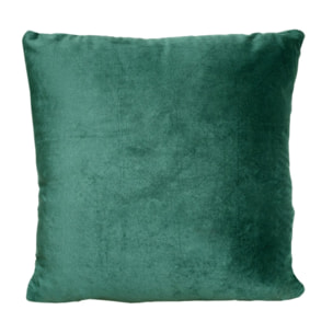 Coussin carré 45 x 45 cm velours vert motif géométrique déhoussable - VERTI