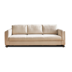Brooke - canapé 3 places - convertible - en velours - Beige