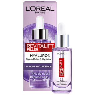 L'Oréal Paris Revitalift Filler Sérum Rides & Hydratation 1.5% Acide Hyaluronique Pur 30ml