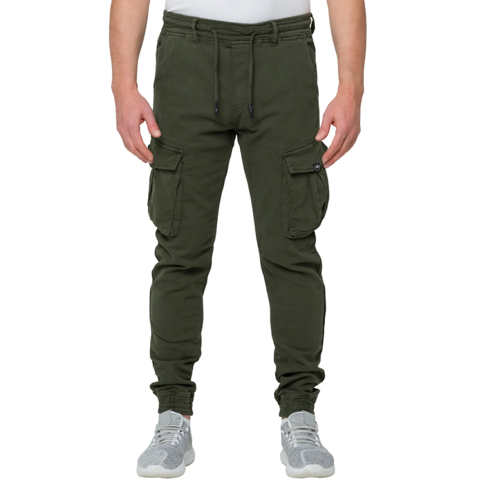 Pantalone cargo Hot Buttered Sandbar verde militare