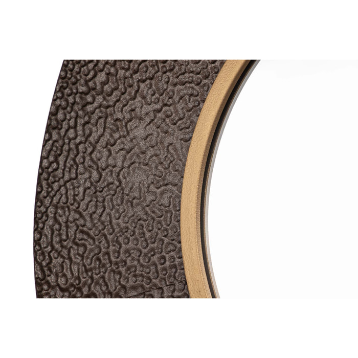 Espejo Metal Redondo Marron Dorado 65x8x65 Cm