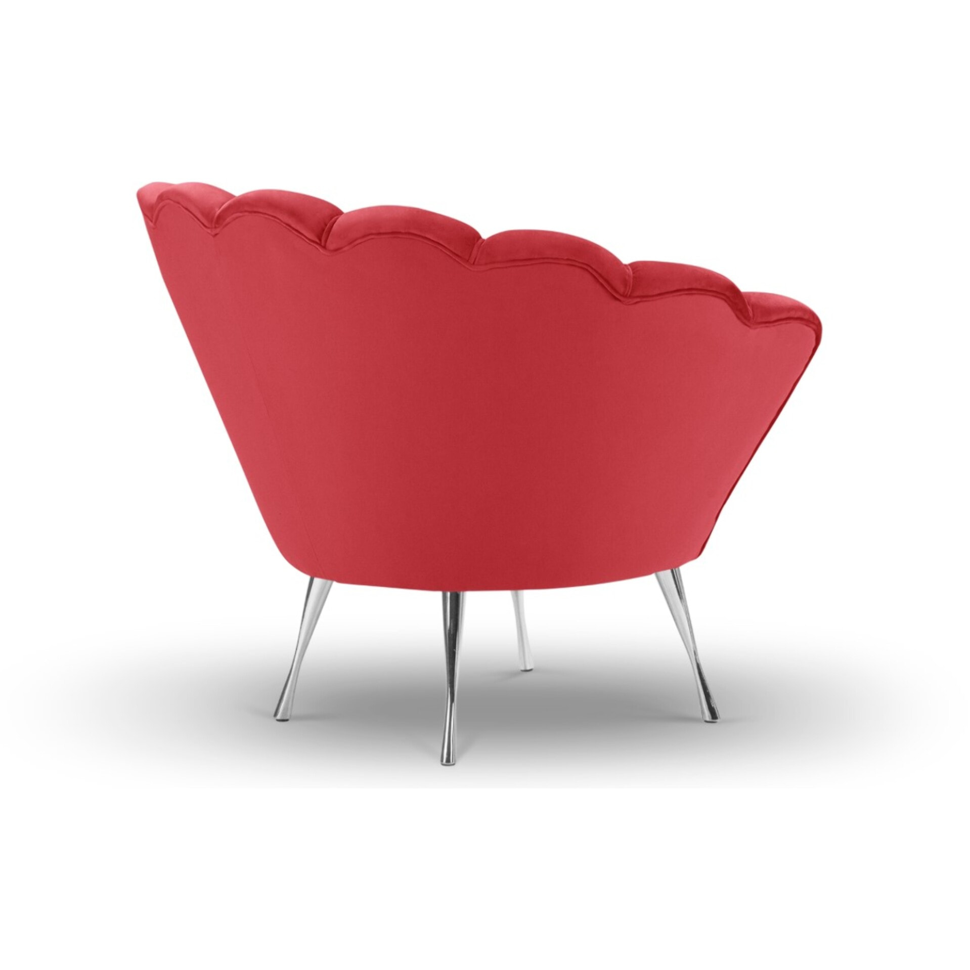 Fauteuil "Kingston" en velours rouge